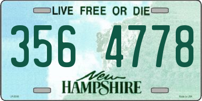 NH license plate 3564778