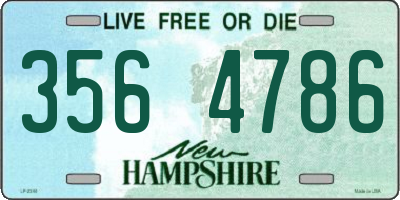 NH license plate 3564786