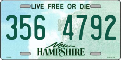 NH license plate 3564792