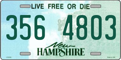 NH license plate 3564803