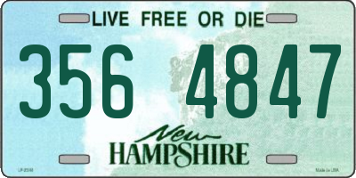 NH license plate 3564847