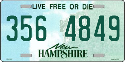 NH license plate 3564849