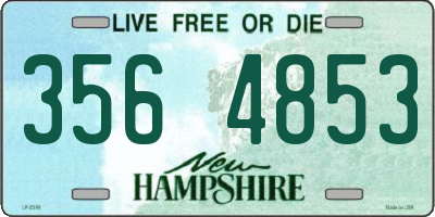 NH license plate 3564853