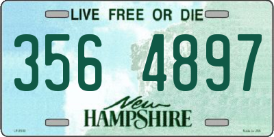 NH license plate 3564897