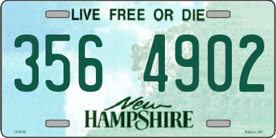 NH license plate 3564902