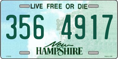 NH license plate 3564917