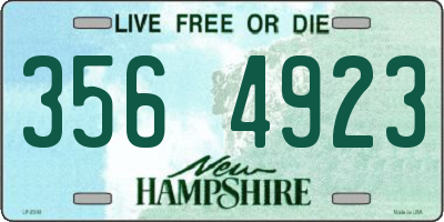 NH license plate 3564923