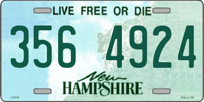 NH license plate 3564924
