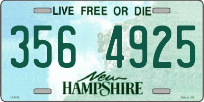 NH license plate 3564925
