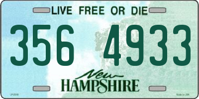 NH license plate 3564933