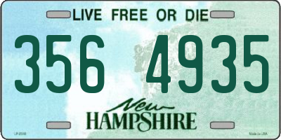 NH license plate 3564935