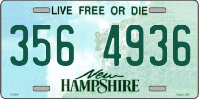 NH license plate 3564936