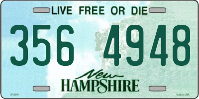 NH license plate 3564948