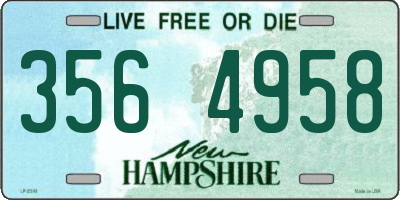 NH license plate 3564958