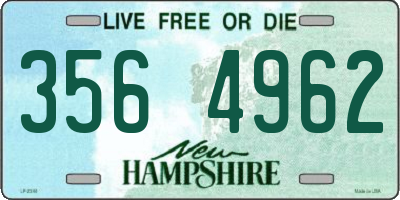 NH license plate 3564962