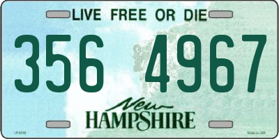 NH license plate 3564967