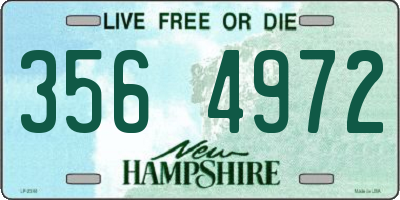 NH license plate 3564972