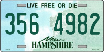 NH license plate 3564982