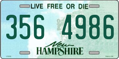 NH license plate 3564986