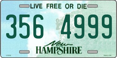NH license plate 3564999