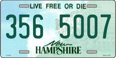 NH license plate 3565007