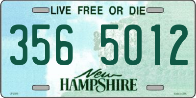 NH license plate 3565012