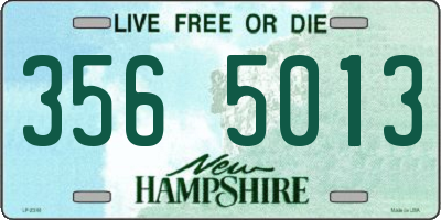 NH license plate 3565013