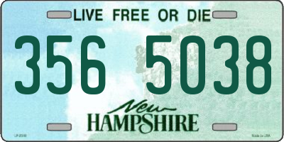 NH license plate 3565038