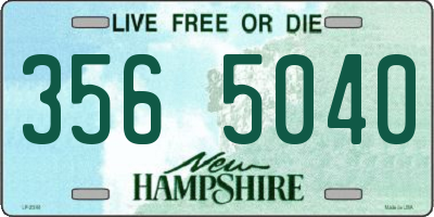 NH license plate 3565040