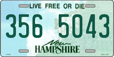 NH license plate 3565043