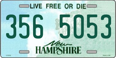 NH license plate 3565053