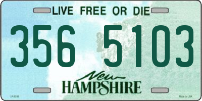NH license plate 3565103