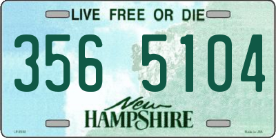 NH license plate 3565104