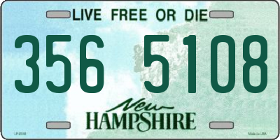 NH license plate 3565108