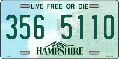 NH license plate 3565110