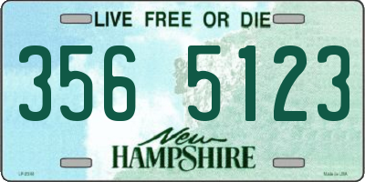 NH license plate 3565123