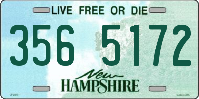 NH license plate 3565172