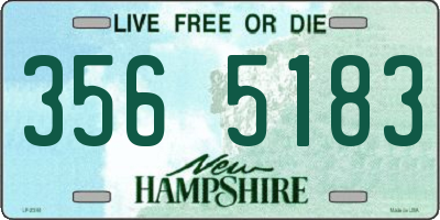 NH license plate 3565183