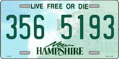 NH license plate 3565193