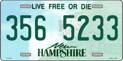 NH license plate 3565233