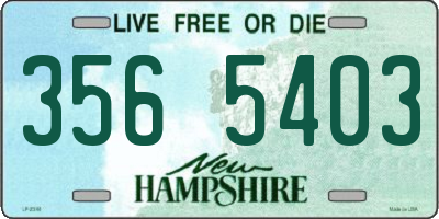 NH license plate 3565403