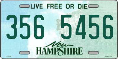 NH license plate 3565456