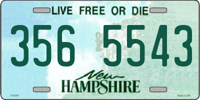 NH license plate 3565543