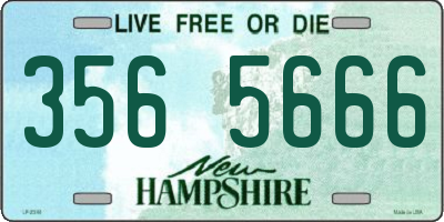NH license plate 3565666