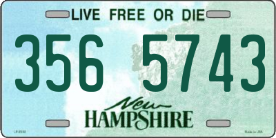 NH license plate 3565743