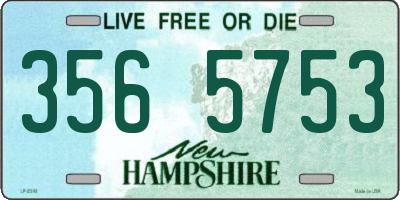 NH license plate 3565753