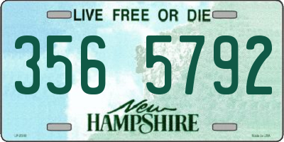 NH license plate 3565792