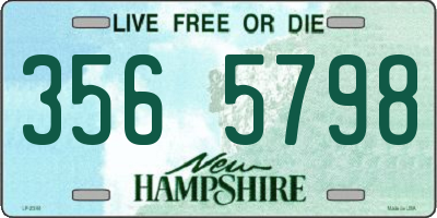 NH license plate 3565798