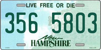 NH license plate 3565803