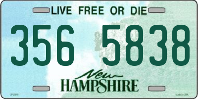 NH license plate 3565838